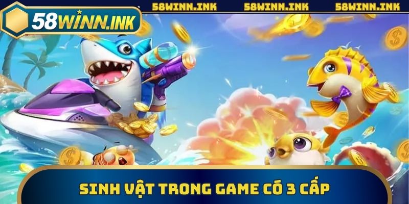 Sinh vật trong Bắn cá Hoàng Kim được phân thành 3 cấp