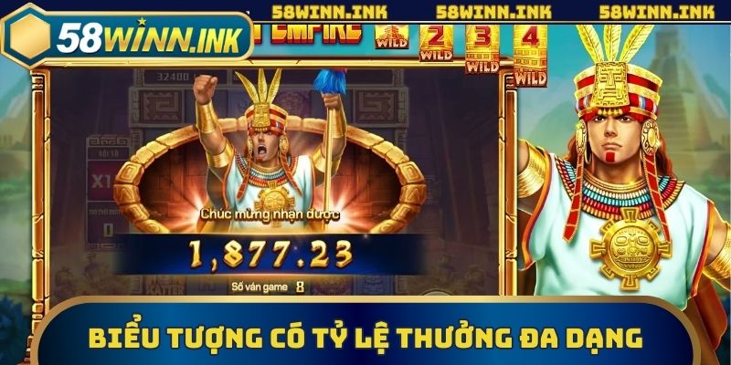 Biểu tượng độc đáo với tỷ lệ thưởng đa dạng có trong tựa game